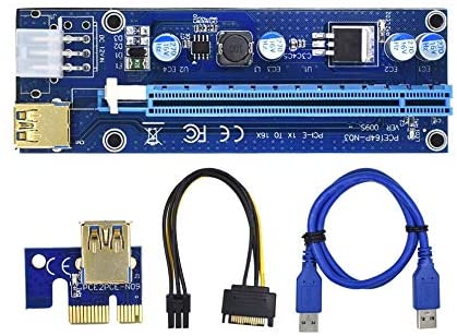 Euromax GPU RISER CARDS Pack of 6 - VER009S Gold Version (6 Pcs kit) CI-E to SATA Power Cable-GPU Riser Adapter Euromax GPU RISER CARDS Pack of 6 - VER009S Gold Version (6 Pcs kit) CI-E to SATA Power Cable-GPU Riser Adapter