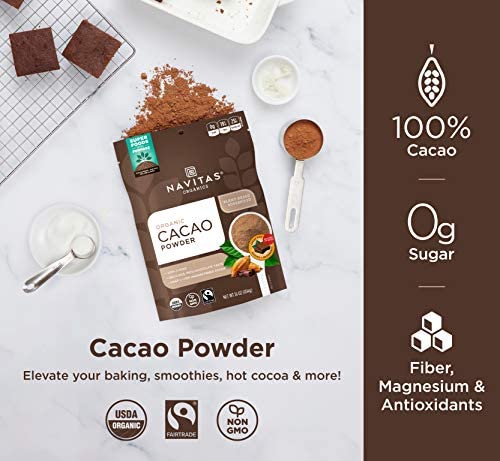 Navitas Naturals, Organic Cacao Powder, Chocolate Powder, 16 Oz (454 G) Navitas Naturals, Organic Cacao Powder, Chocolate Powder, 16 Oz (454 G)