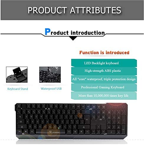 Motospeed K70L Keyboard 7 Colorful LED Backlit Wired Desktop Keyboards Water Resistant USB Gaming Computer Keyboard Motospeed K70L Keyboard 7 Colorful LED Backlit Wired Desktop Keyboards Water Resistant USB Gaming Computer Keyboard